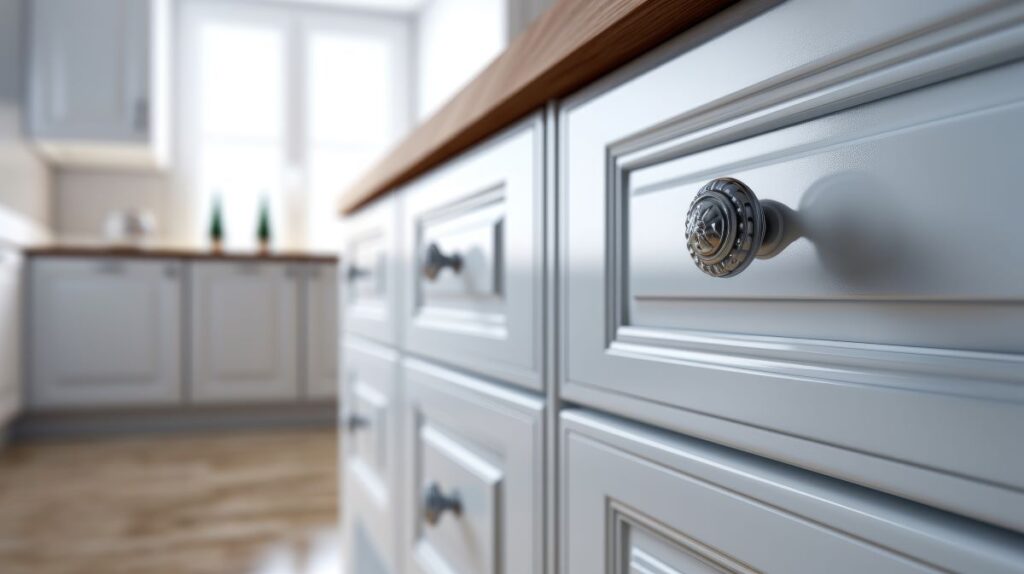 install knobs on cabinet doors