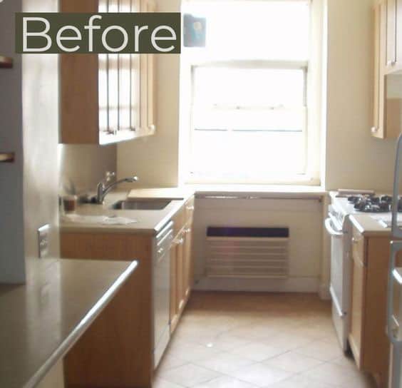 Before refinishing kitchen cabinets